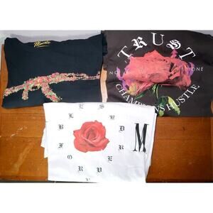 Hasta‎ Muerte 3 Graphic T-shirts Grungecore Streetwear Bundle 3XL